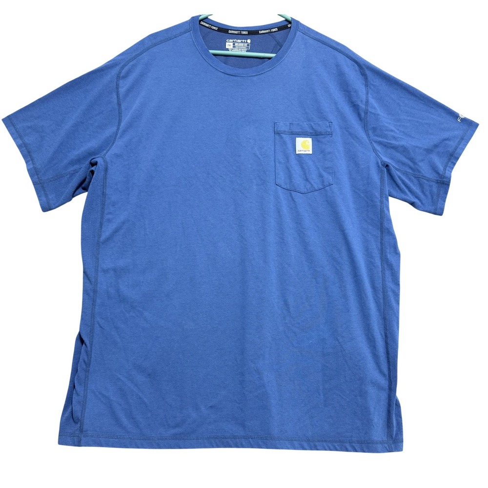 Carhartt Shirt Mens 2XL Force Relaxed Fit Pocket Workwear Short‎ Sleeve TK6867-M